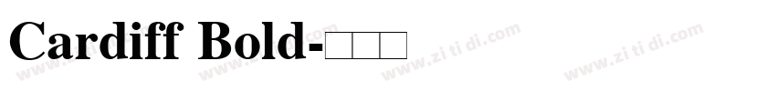 Cardiff Bold字体转换
